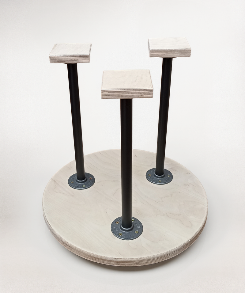 Triple handstand canes with circular base - Image 1