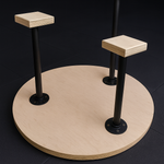 Triple handstand canes XL with large circular base - Loading 6