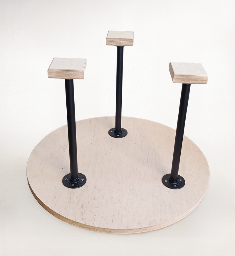 Triple handstand canes XL with large circular base - Image 1