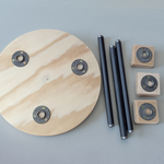 Triple handstand canes with circular base - Loading 6